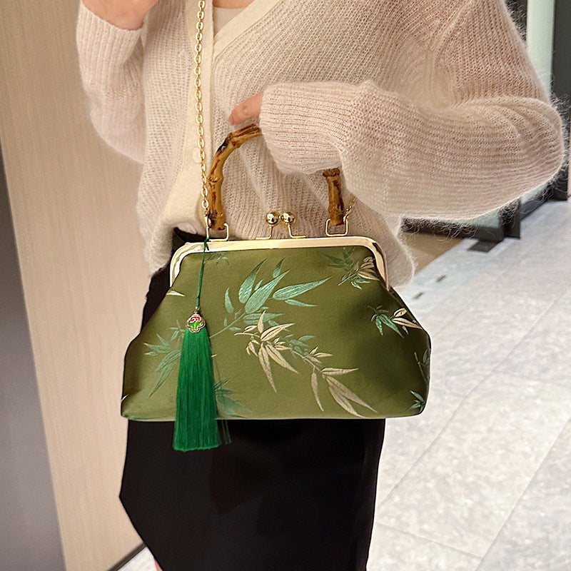 Chinese Style Clutch Elegant Retro Bamboo Handbags