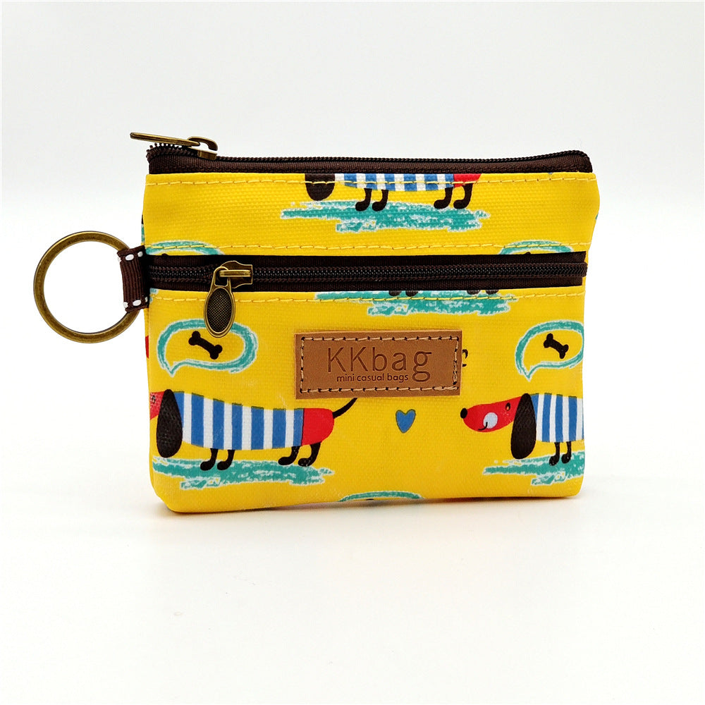 Women's Printed Film Cartoon Change Waterproof Storage Coin Purses