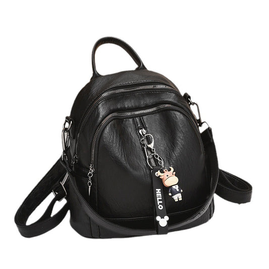 Slouchy Leather Large Capacity Mom Female Backpacks