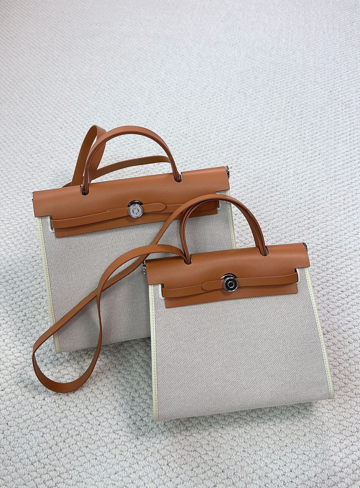 High-grade Canvas Leather Kelly Large Capacity Women's Shoulder Bag