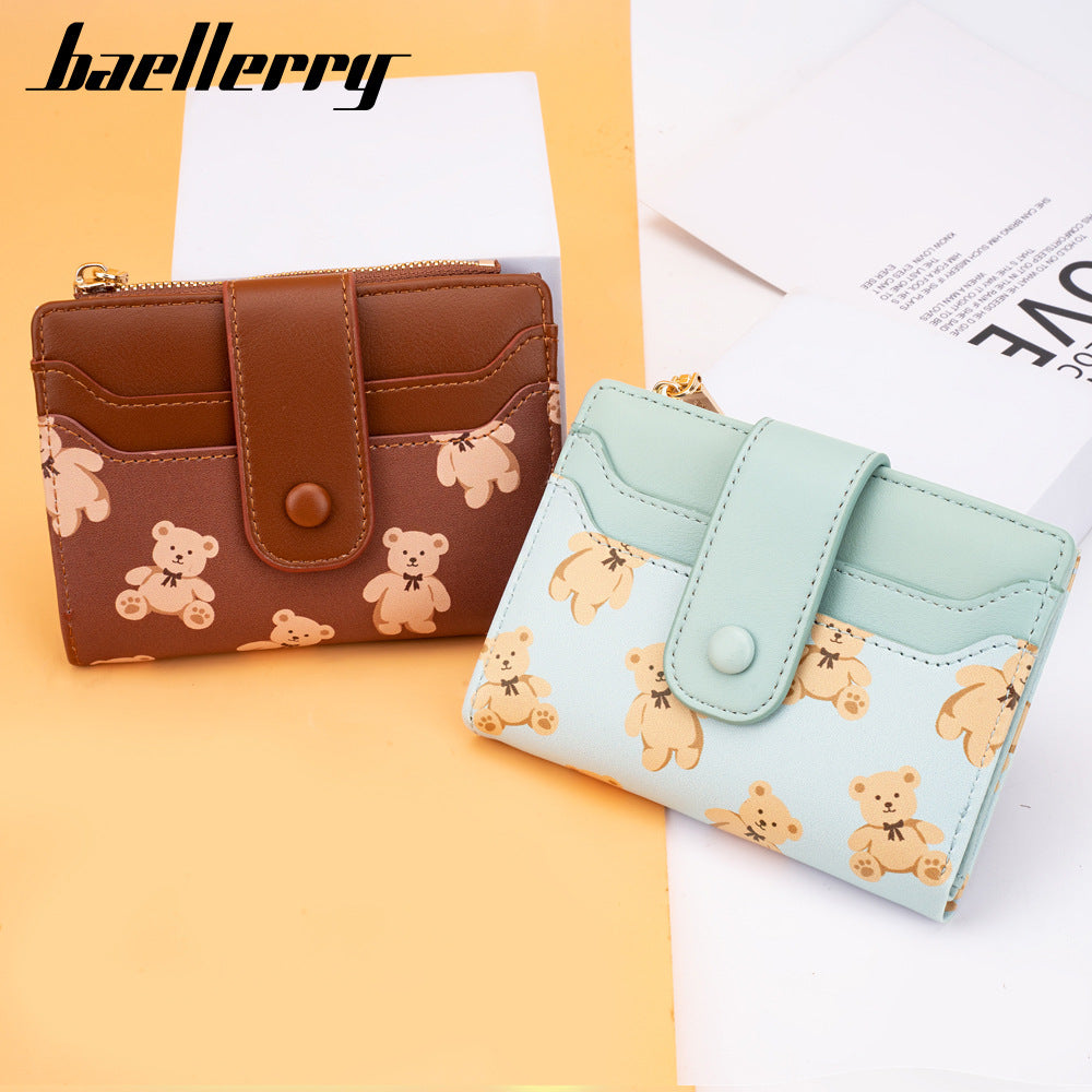 Pretty Women's Short High-grade Fashion Bear Ladies Wallet