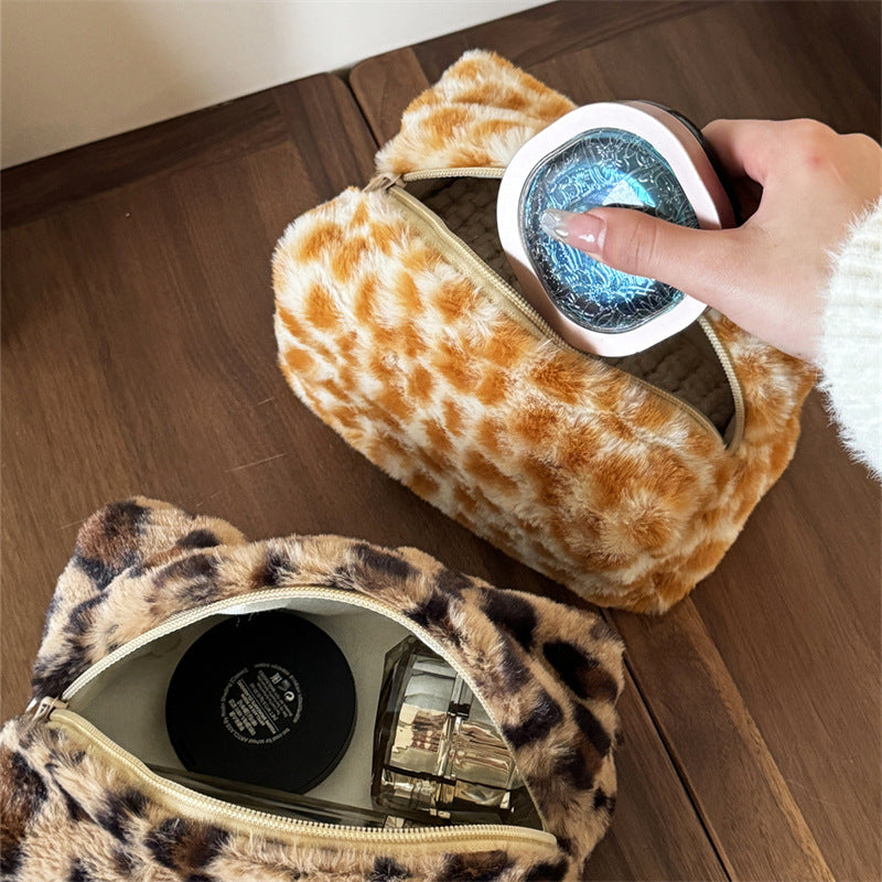 Large Capacity Plush Pencil Cosmetics Storage Portable Bags