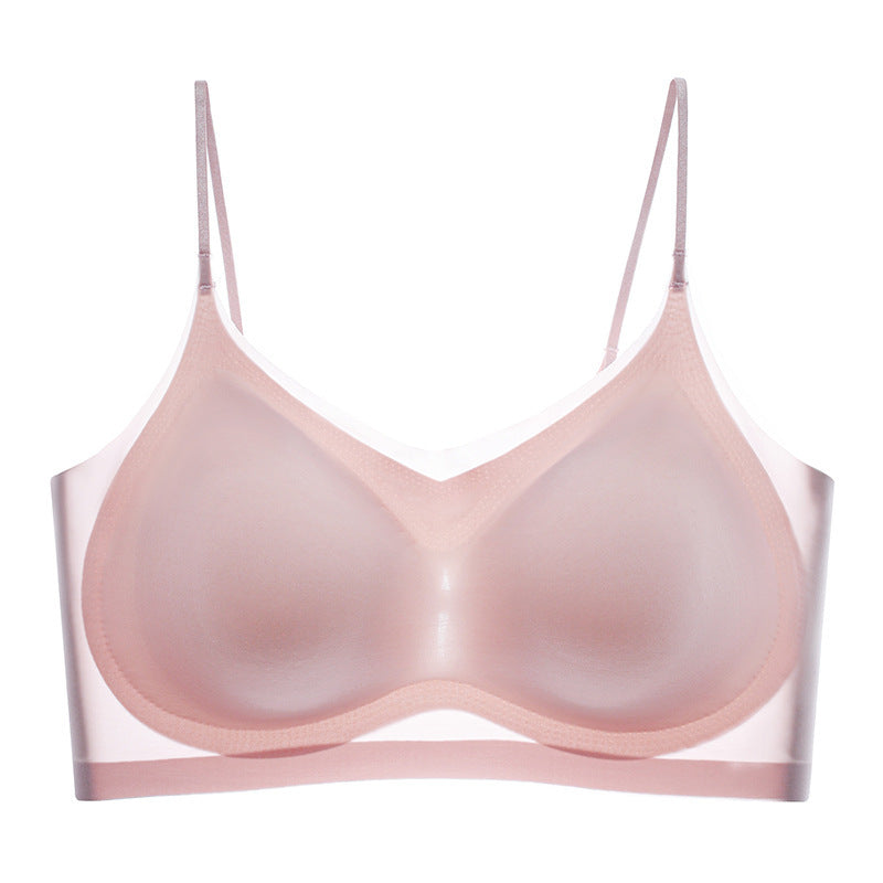 Women's Summer Ice Silk Seamless Underwear Thin Breathable Bras