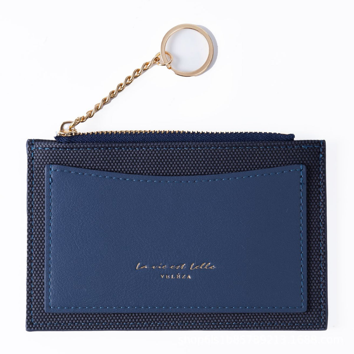 Stitching Zipper Integrated Lady High Sense Multiple Ladies Wallet