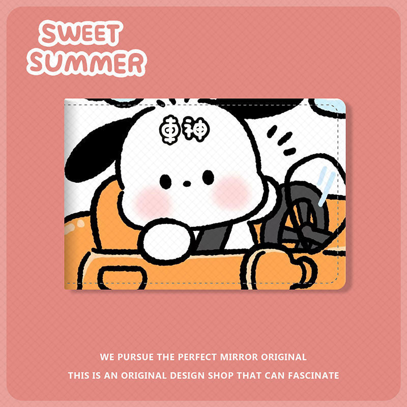 Driving License Protective Pacha Dog Leather Card Holder