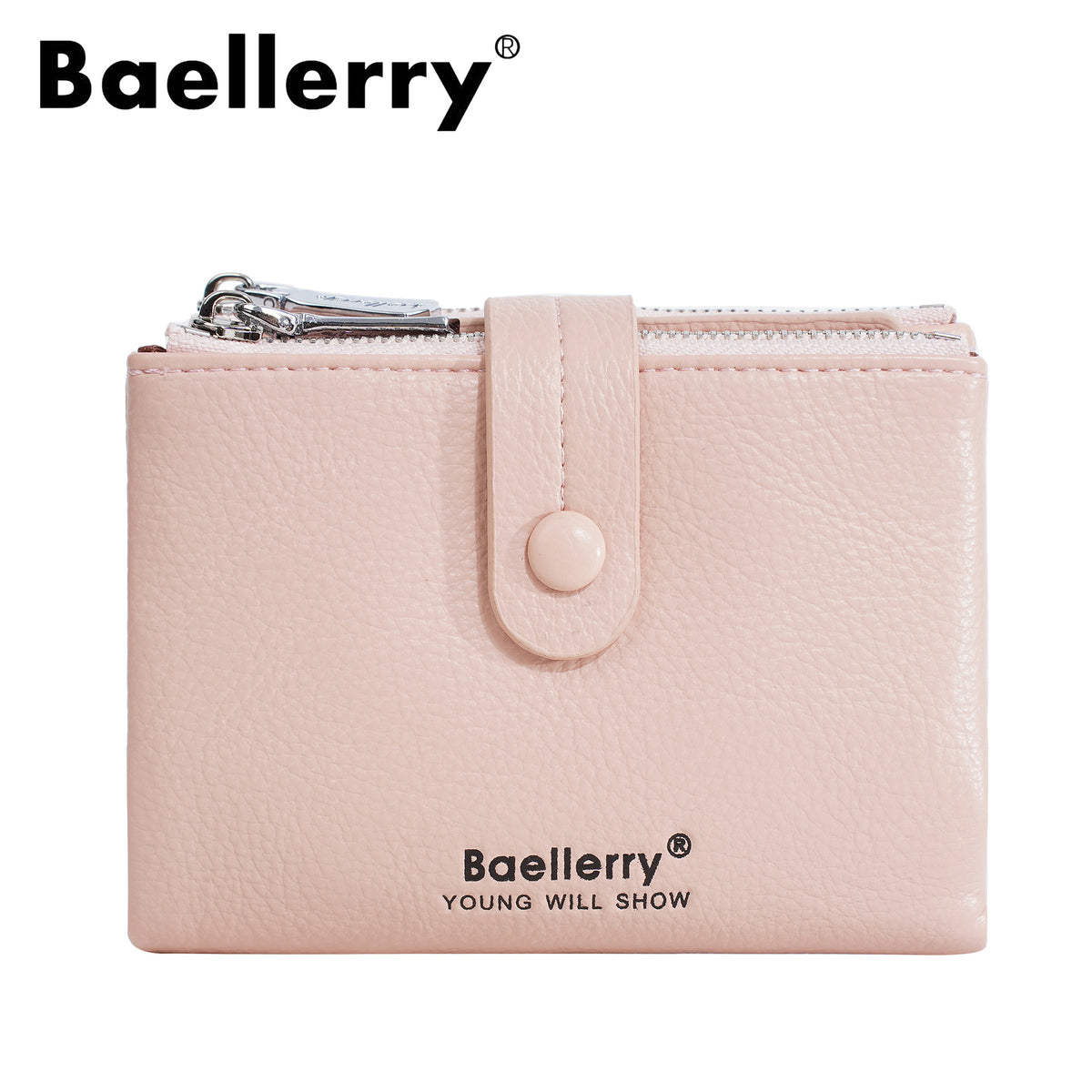 Women's Zipper Multiple Slots Large Capacity Short Ladies Wallet