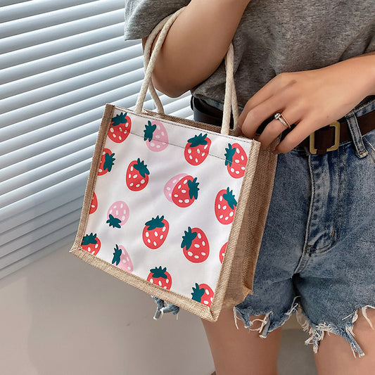 Summer Cute Cartoon Lunch Box Portable Handbags