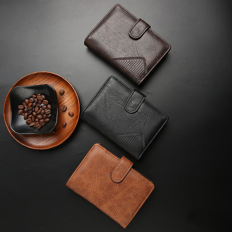 Men's Retro Business Short Passport Portable Men's Wallet
