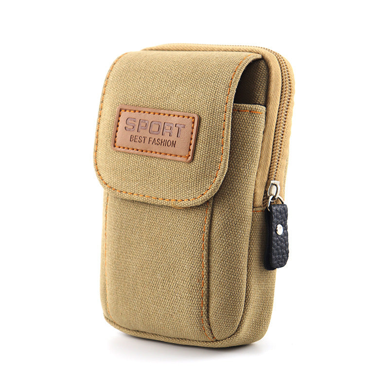 Men's Comfortable Mobile Cell Canvas Pannier Bags