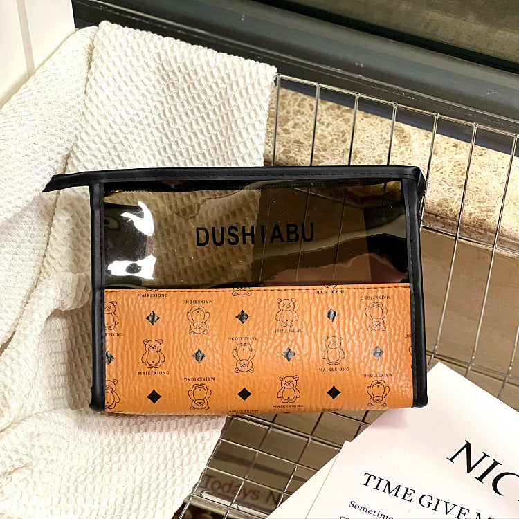 Women's Fashion Cute Translucent Bear Large Capacity Handbags