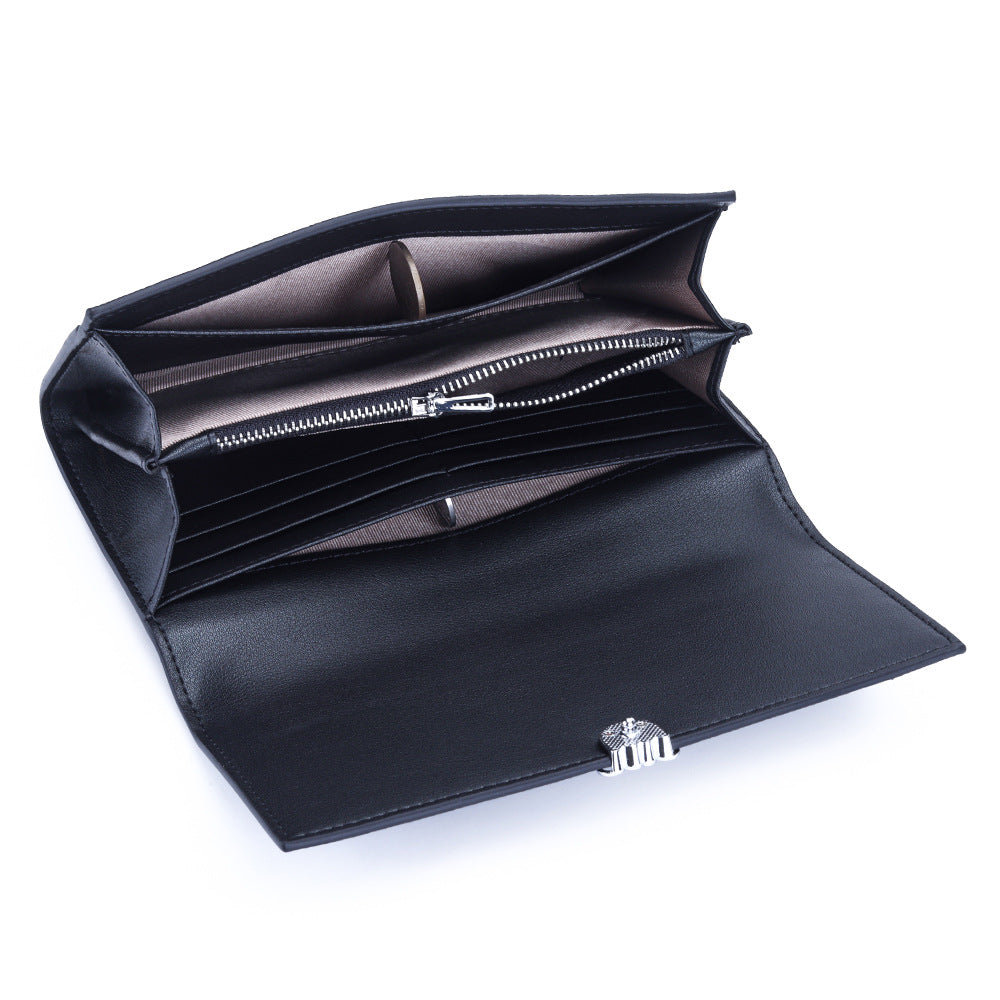 Women's Leather Fashion Large Capacity Multiple Slots Long Ladies Wallet