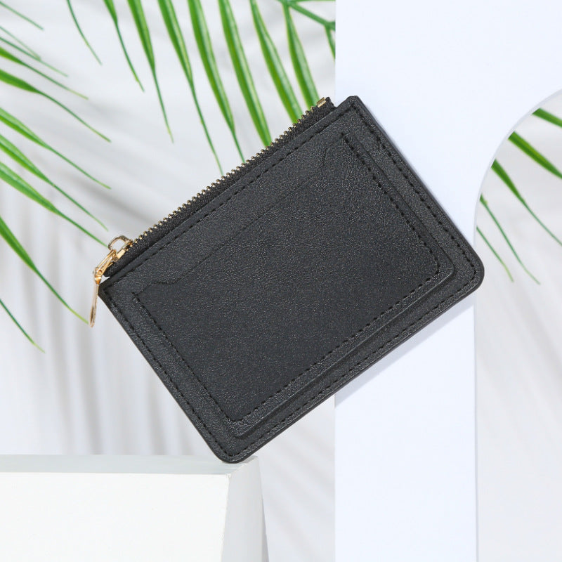 Korean Zip Candy Color Bus Bank Card Holder