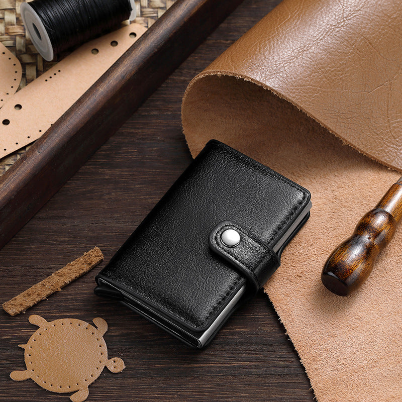 Women's & Men's & Metal Automatic Pop-up Cassette Good-looking Card Holder