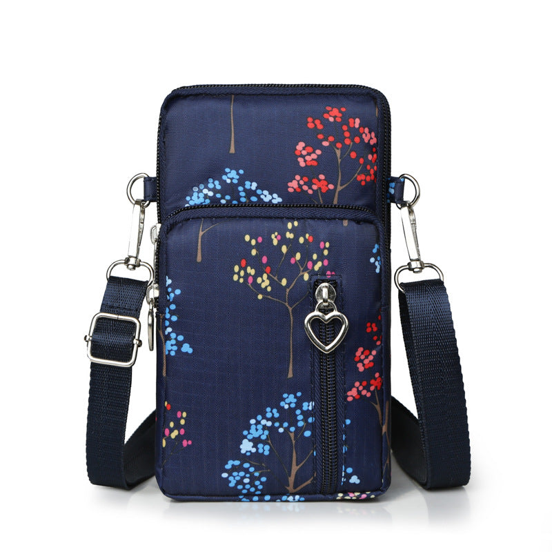 Glamorous Mini Vertical Female Fabric Wrist Phone Bags