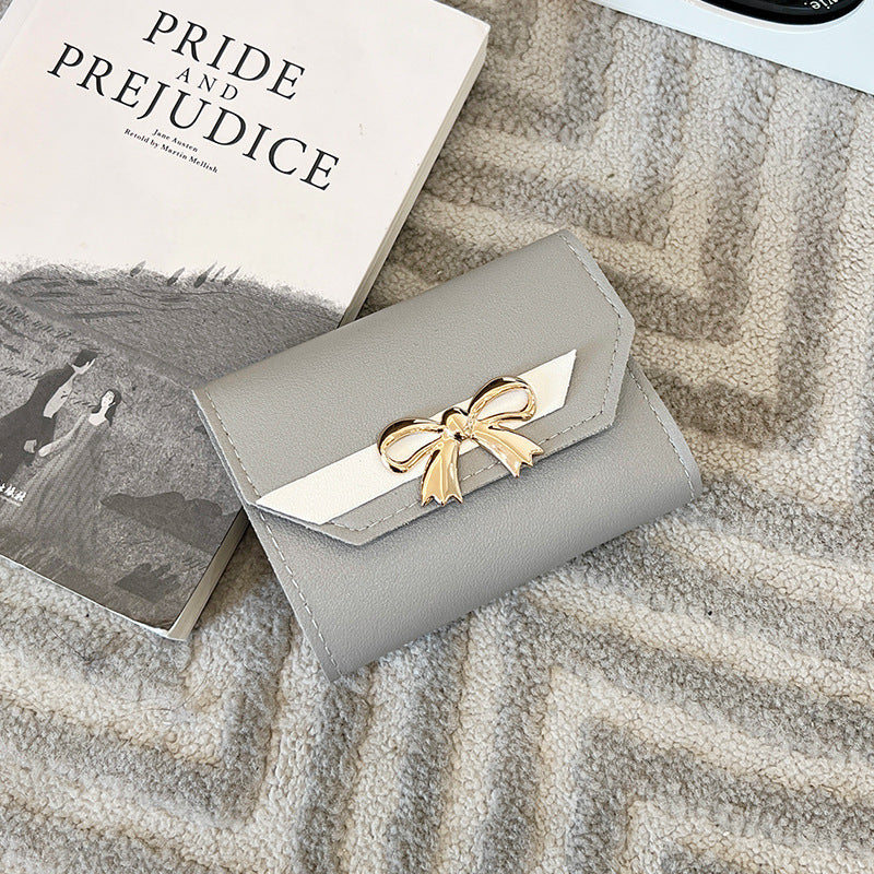 Fashion Women's Korean Short Chic Trifold Ladies Wallets