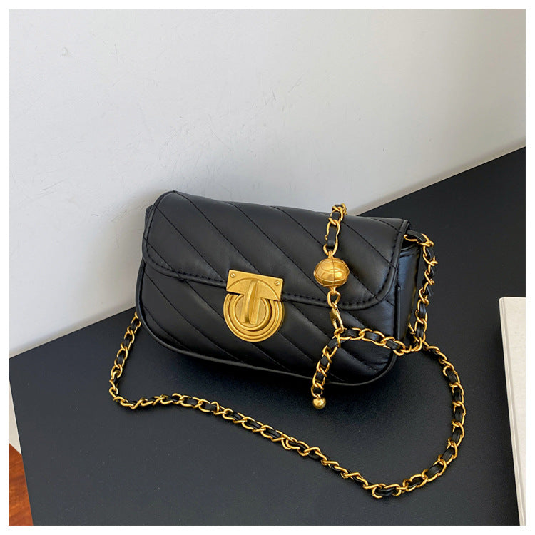 Western Style Embroidery Thread Female Autumn Popular Chain Retro Small Square Bags