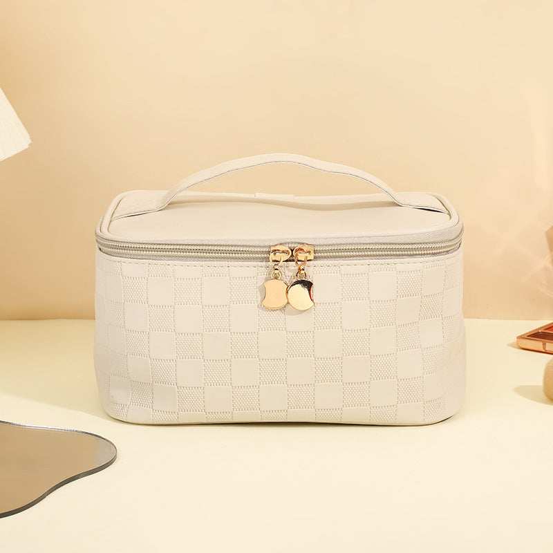 Women's High-grade Chessboard Storage Waterproof Portable Makeup Bag