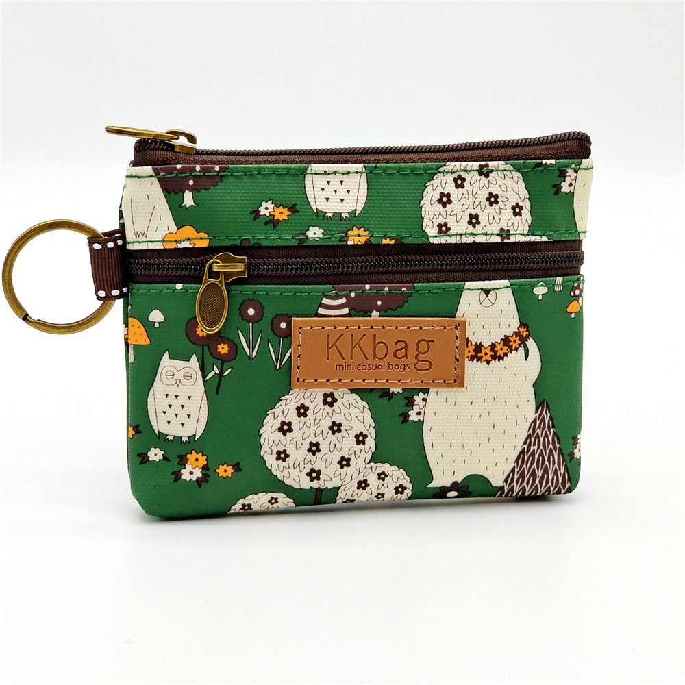 Women's Printed Film Cartoon Change Waterproof Storage Coin Purses