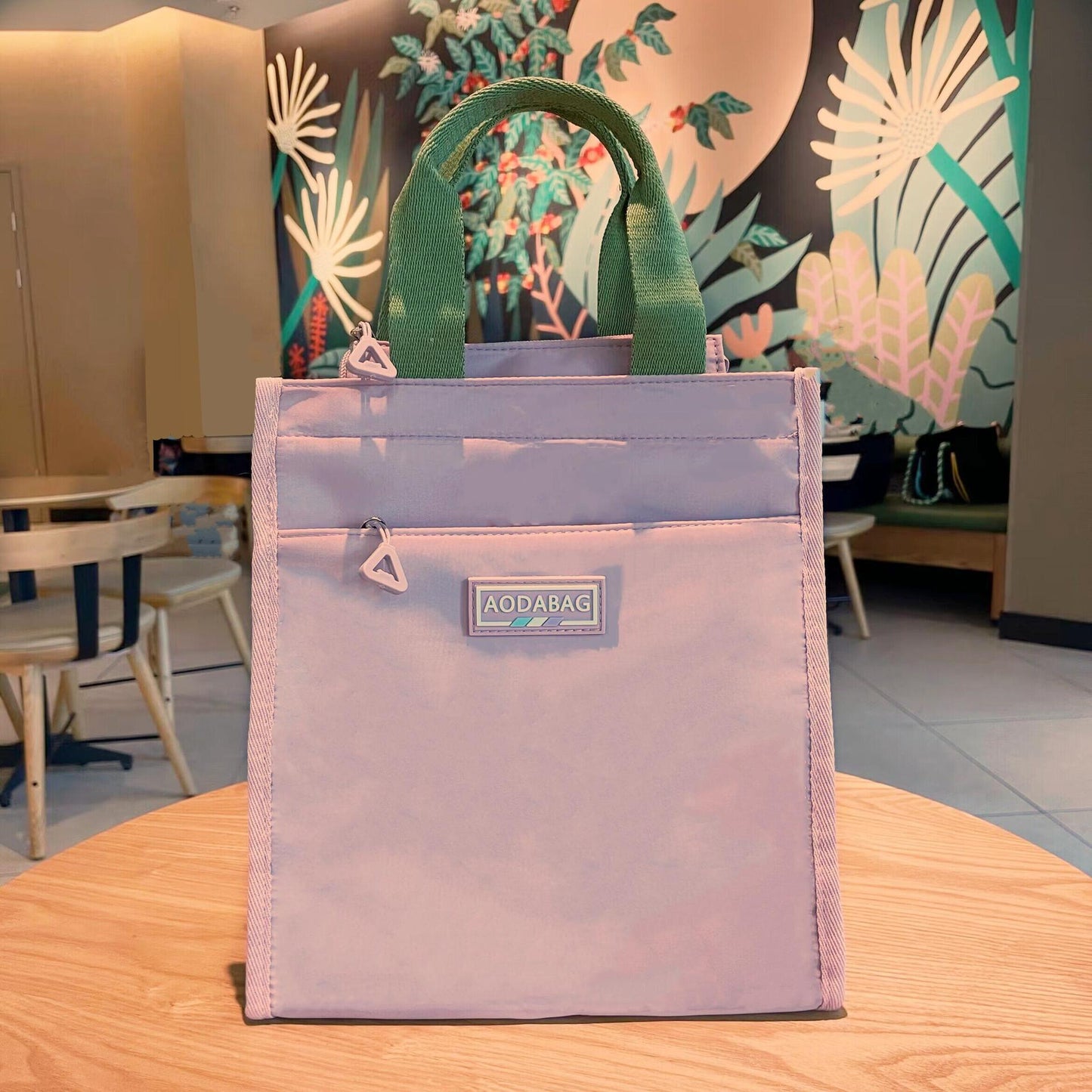 Umbrella Cloth Mummy Simple Large Capacity Zipper Lunch Handbags