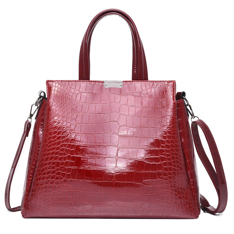 Women's Match Sets Autumn Fashion Crocodile Pattern Women's Shoulder Bag
