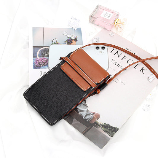 Genuine Leather Vertical First Layer Cattlehide Phone Bags