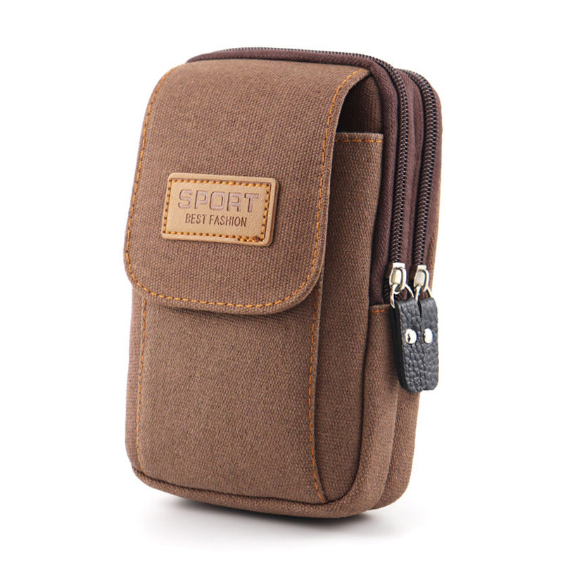 Men's Comfortable Mobile Cell Canvas Pannier Bags