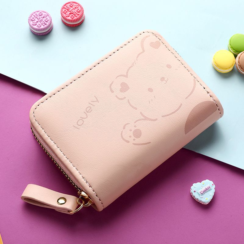 Mini Slot Organ Cartoon Cute Bear Card Holder