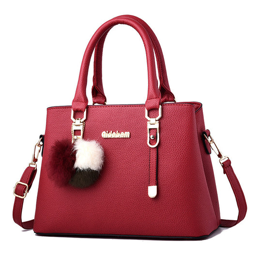 Women's Fashion Large Capacity Fur Ball Shoulder Bags