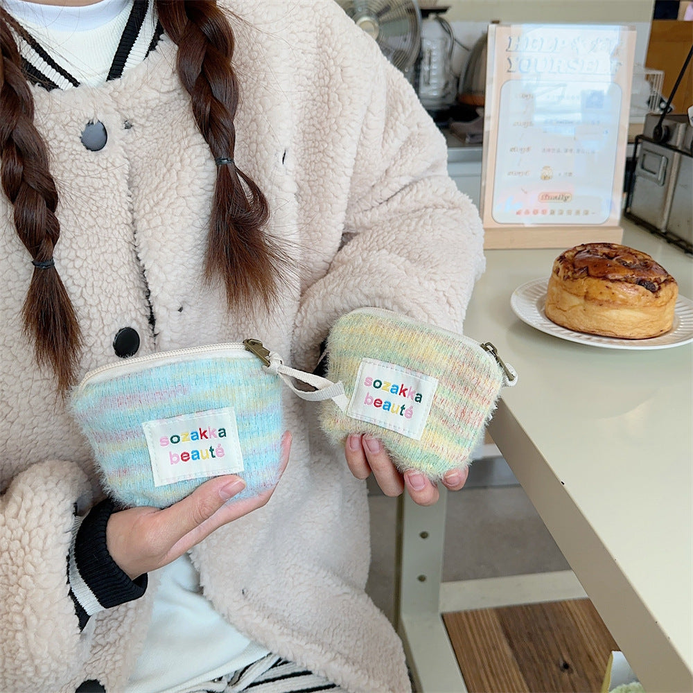 Women's Sized Plush Portable Liner High Cosmetic Bags