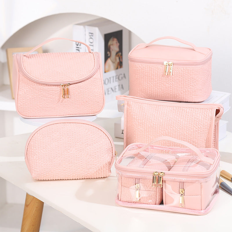 Women's Capacity Waterproof Wash Storage Portable High Sense Cosmetic Bags