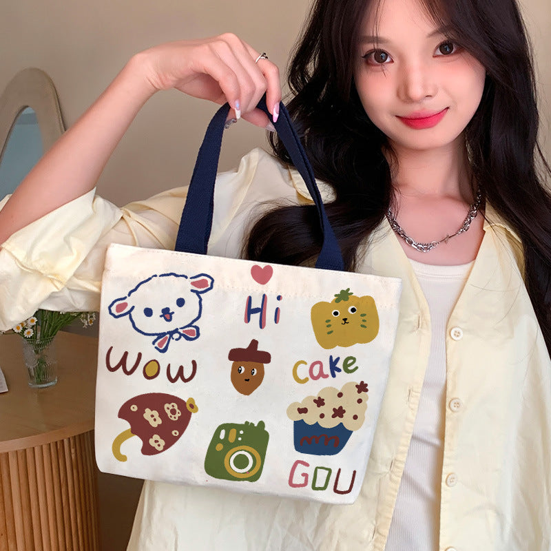 Women's Canvas Cartoon Cabs Korean Style Bags