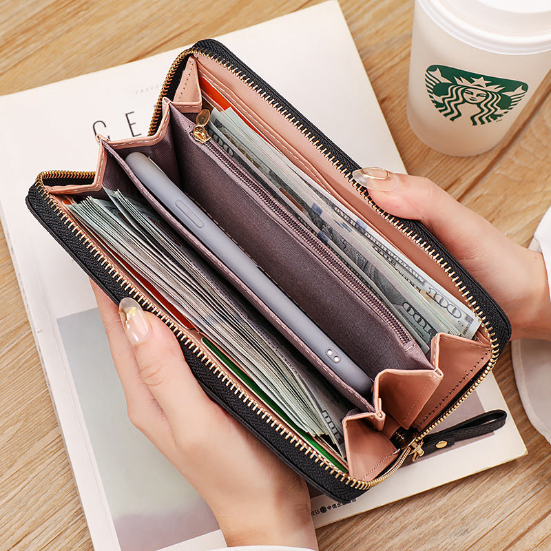 Women's Long Zipper Large Capacity High Sense Ladies Wallets