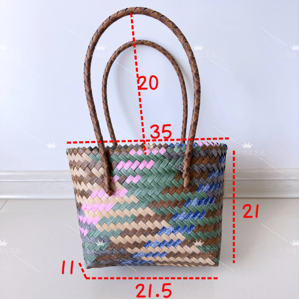 Women's Fashion Trendy Handmade Rattan Weave Retro Bags