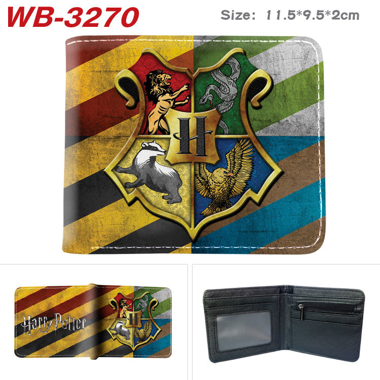 Women's & Men's & Harry Potter Peripheral Full Color Printing Short Folding Men's Wallets
