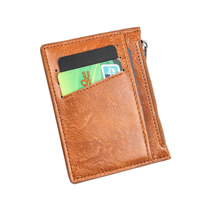 Large Capacity Multiple Slots Unisex Korean Genuine Card Holder