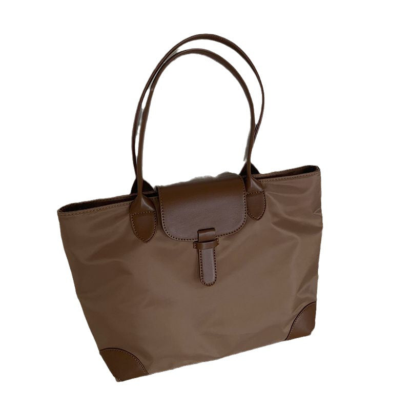 Women's Contrast Color Nylon Canvas Leisure Commute Women's Shoulder Bag