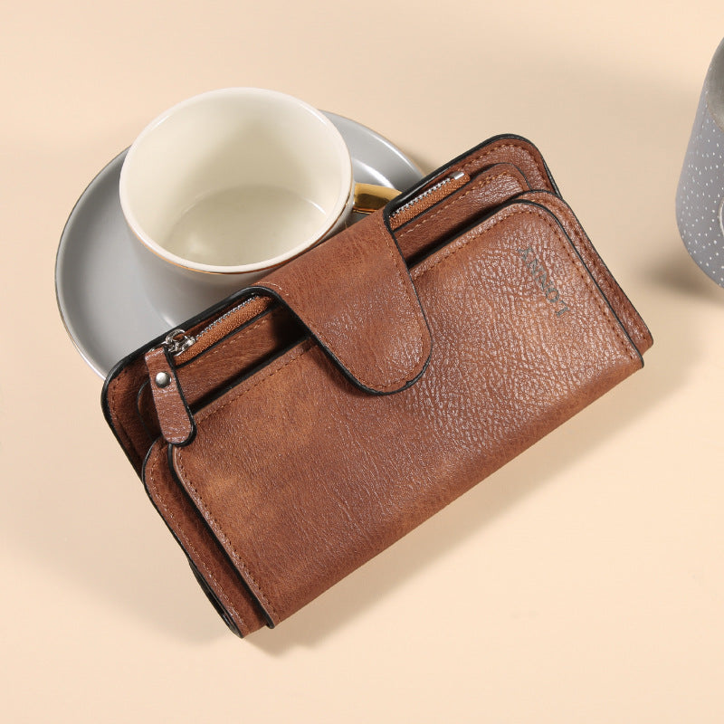 Women's Korean Big Three Fold Fashion Multiple Ladies Wallet