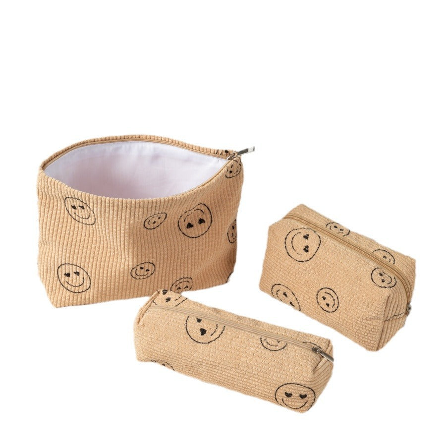 Women's Three-piece Set Style Large Capacity Makeup Cosmetic Bags