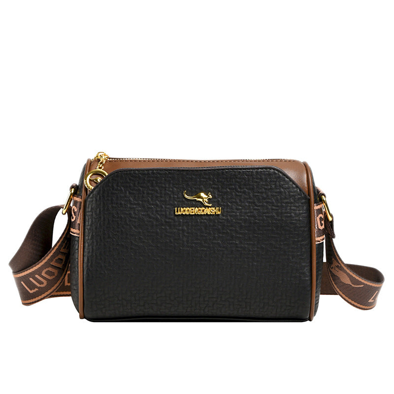 Women's Leather Textured Large Capacity Boston Pillow Shoulder Bags