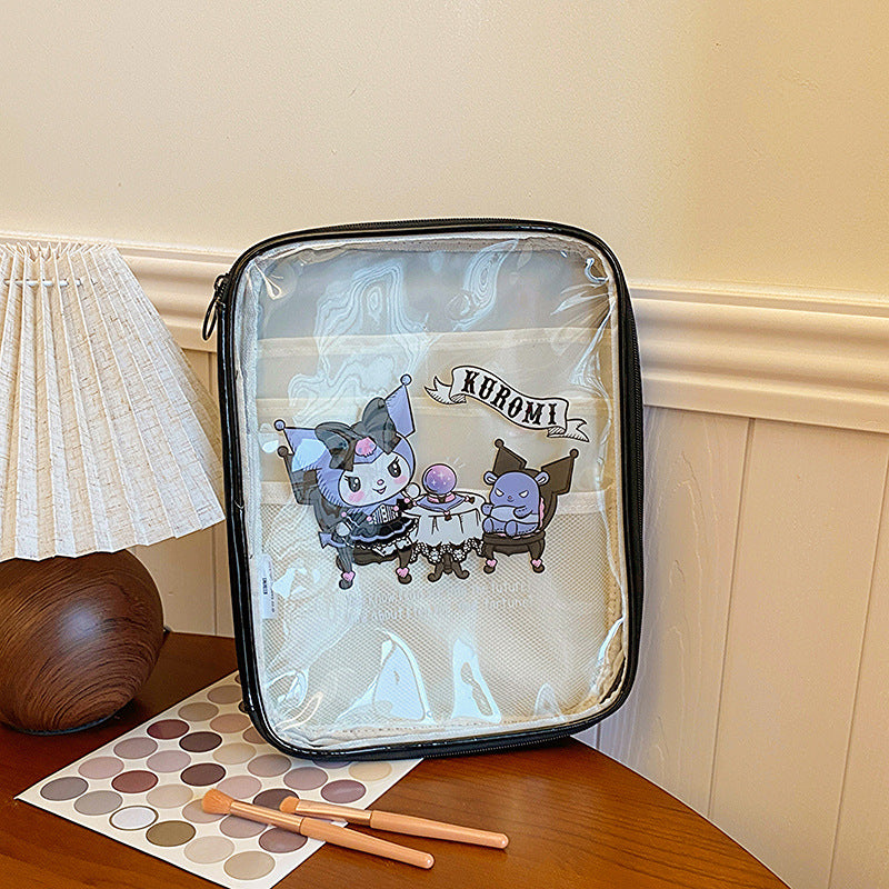 Cartoon Waterproof Transparent Storage Sweet Cute Inch Cosmetic Bags