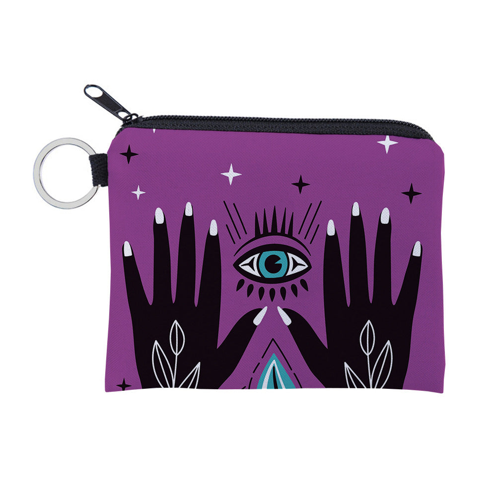 Women's Evil Eye Printing Pattern Zipper Purses