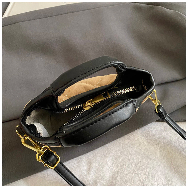 Women's Mini Portable Classic Style Diamond Embroidery Thread Camellia Women's Shoulder Bag