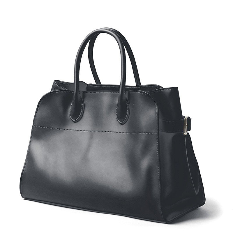 Women's Retro Large Capacity Totes Genuine Leather Commute Handbags