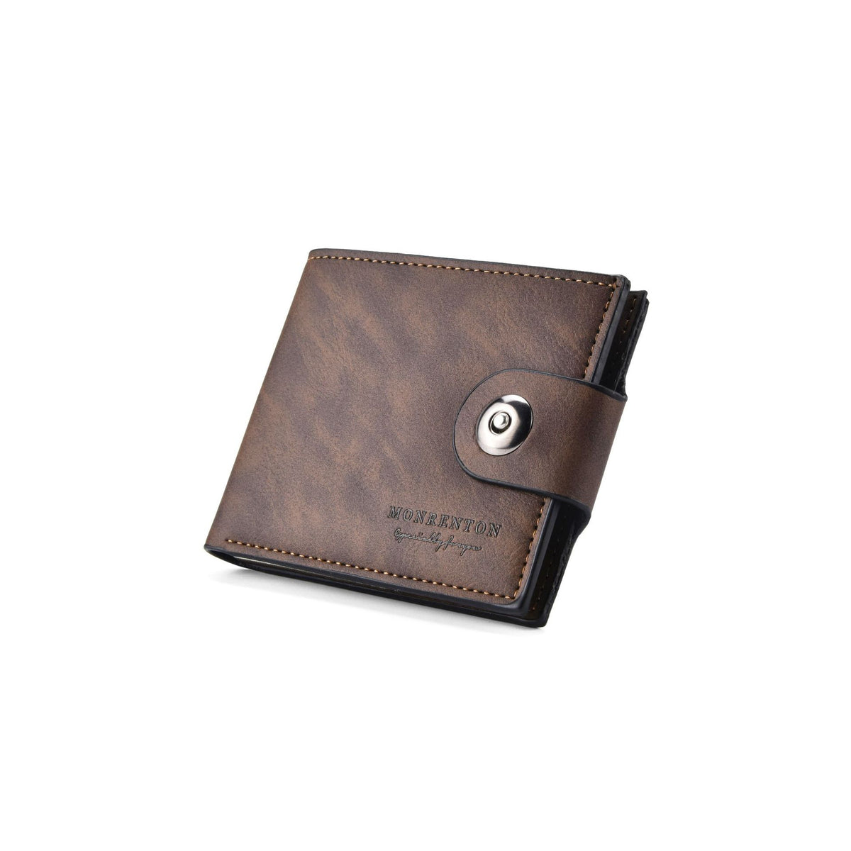 Men's Magnetic Snap Thin Multiple Slots Retro Men's Wallet