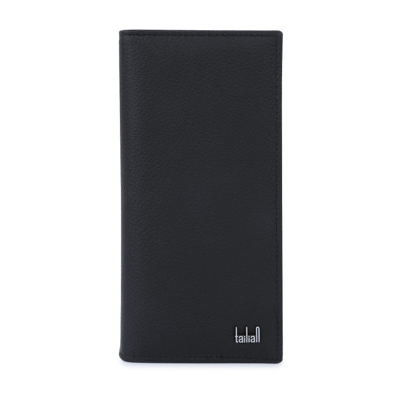 Men's Genuine Leather Business Suit Multiple Slots Long With Men's Wallets