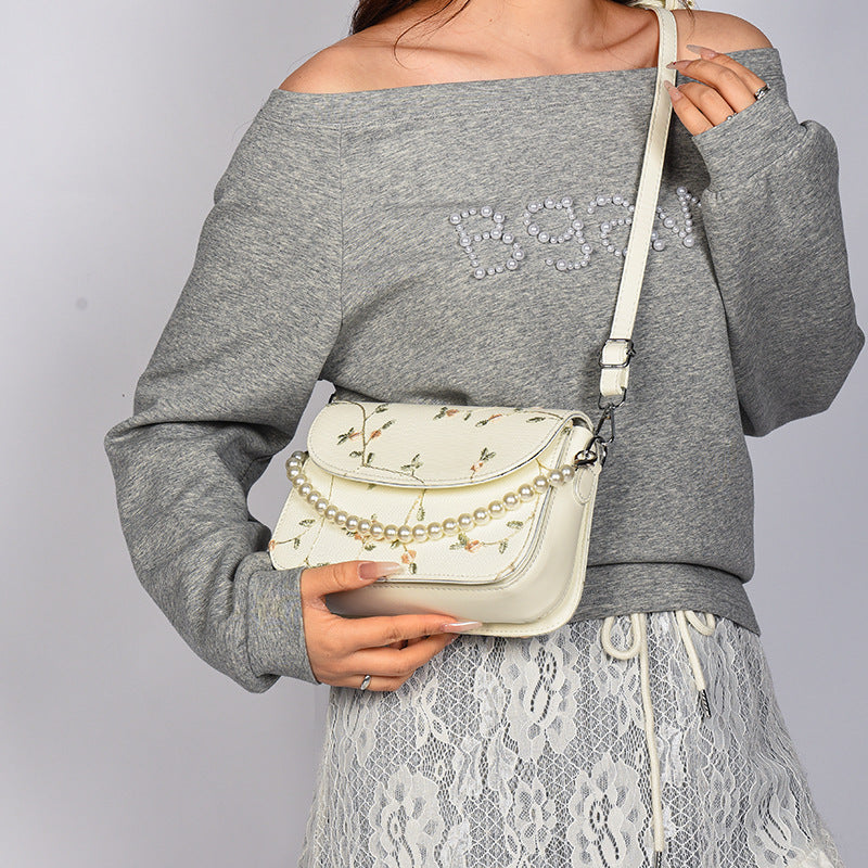 Women's Popular Lace Fashion Pearl High-grade Women's Shoulder Bag