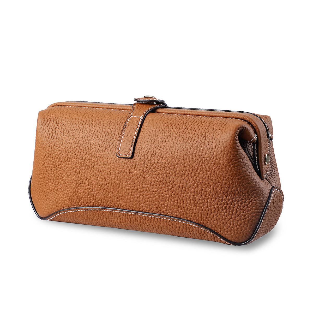 Women's Leather Gold Sier Jewelry Storage First Layer Long Cowhide Bags