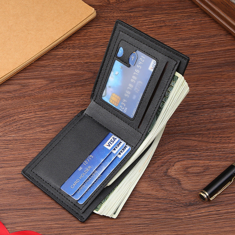 Men's Short Fashion Simple Thin Green Large Men's Wallets