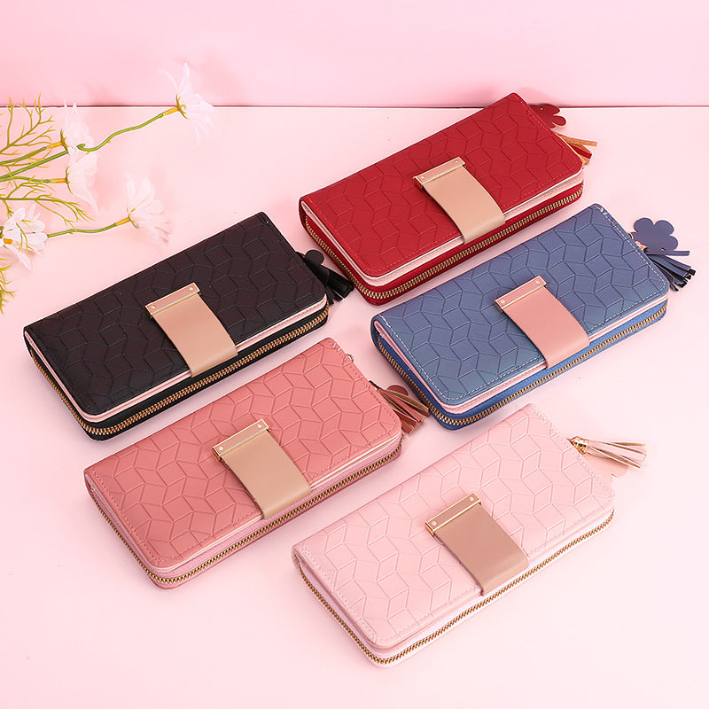 Women's Long Large Capacity Zipper Mobile Ladies Wallets