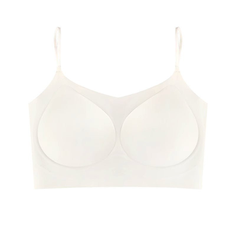 Women's Underwear White Transparent Spaghetti Strap Breast Holding Breathable Everyday Bras